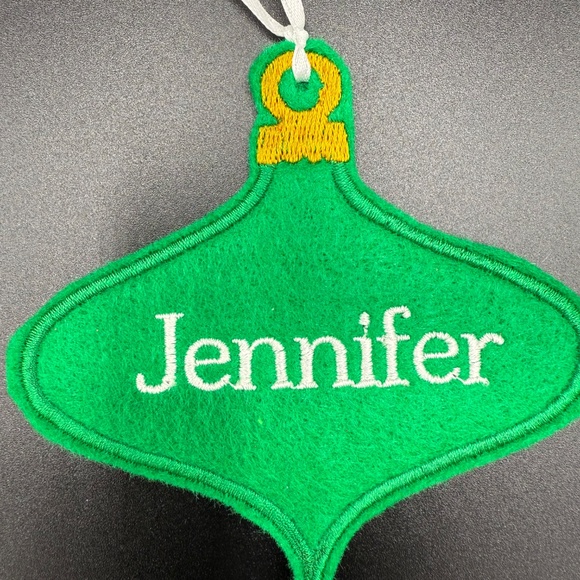 Embroidered Name Christmas ornament gift tags 6 piece set - Picture 4 of 5